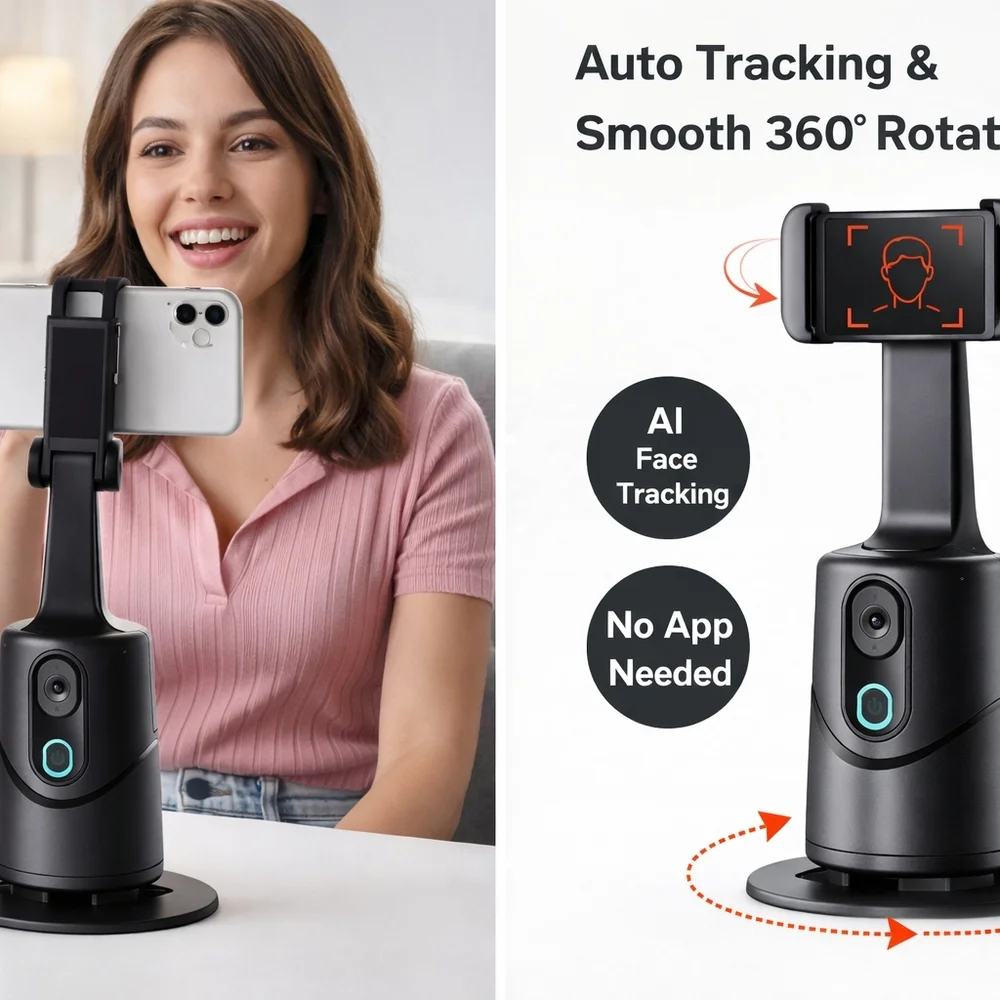 360° Rotating VR Camera Stand - Black